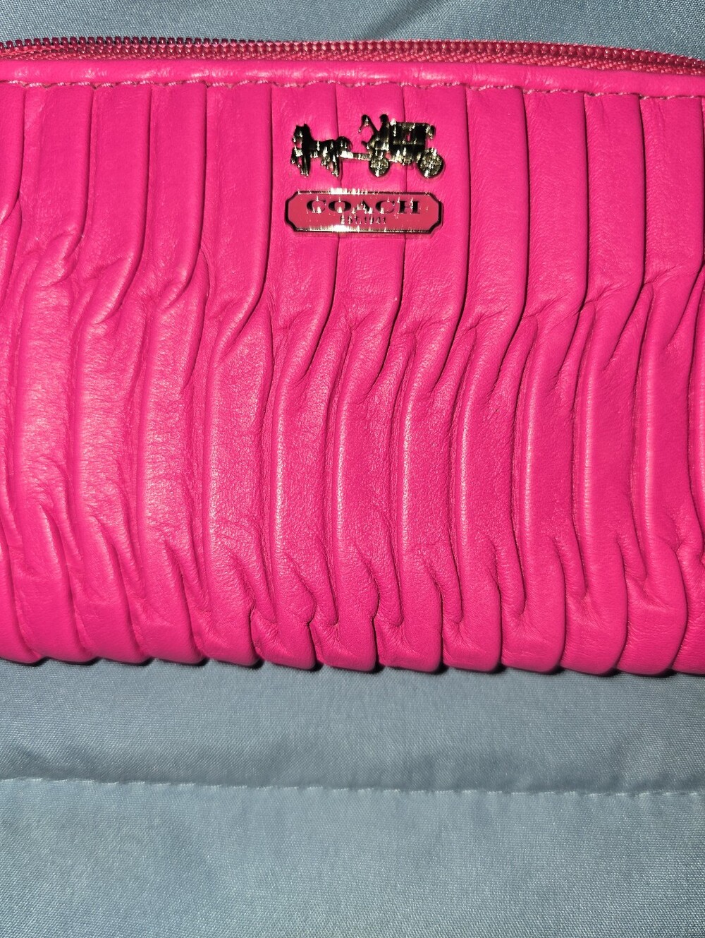 Coach Pink Quilted Leather Wallet